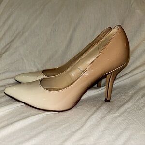 Nine West Heels White and Tan size 6.5